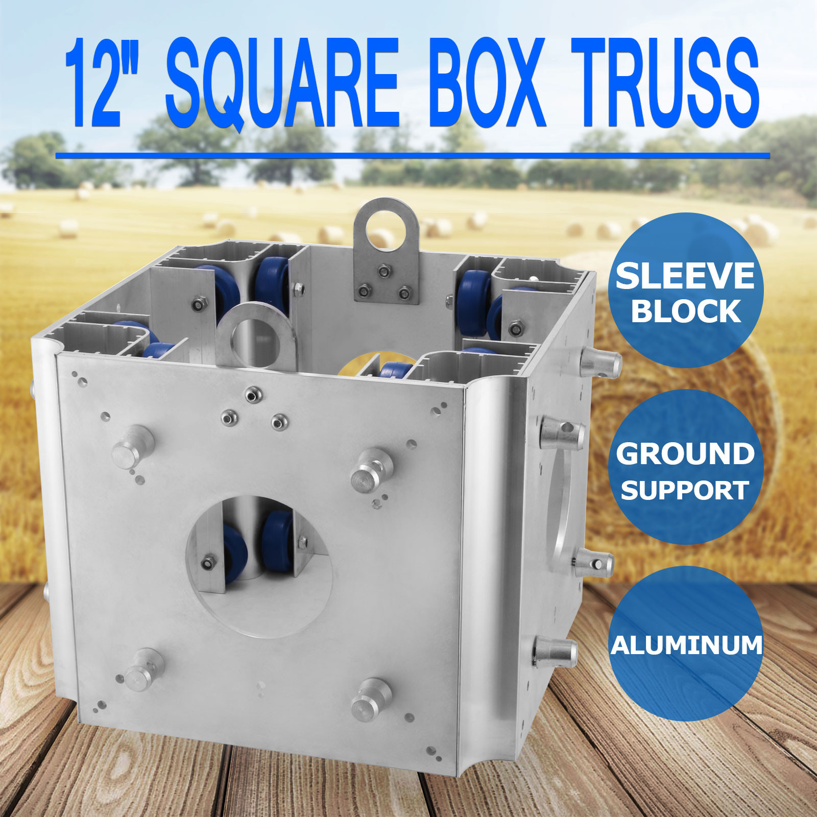 12'' Aluminum Square Box Trussing Fits F34 Global Truss Ground Support Block