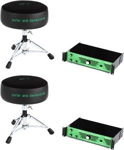 Porter & Davies BC2RM Drum Throne W/Rack Mounted Amp - ... (2-pack) Value Bundle