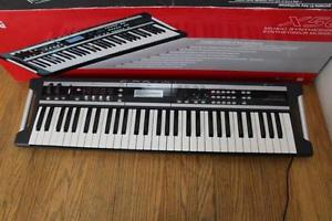 USED KORG Synthesizer X50  61 Keyboard W/ ACadapter Box Free Tracking Ship