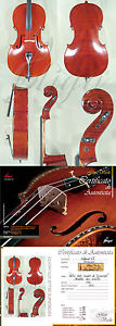 HANDcarved 4/4 Maestro GLIGA VASILE Oil Varnish CELLO STRADIVARI Pattern Style