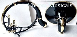 Sousaphone 22" Bell Black & Brass Colored Bb 3 Valve 100% Brass+Bag M/Piece