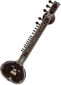 Dorpmarket Style Sitar - Half Decorated with Fibre Box