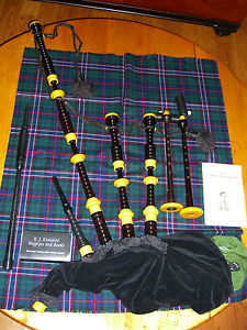 GRAINGER and CAMPBELL vintage bagpipes c.1972, extra chanter