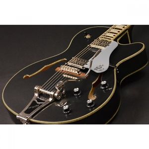 Epiphone Limited Edition Emperor Swingster Royale Pearl Black Guitar USED #416