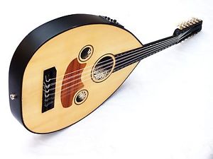 DARE ::  ARAB  QUALITY HALF CUT ELECTRO ACOUSTIC  OUD UD W/ BELT NEW !!!!!!!!!!