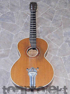 gorgeous fine old all solid MEINEL & HEROLD birdseye PARLOR Jazz GUITAR Germany