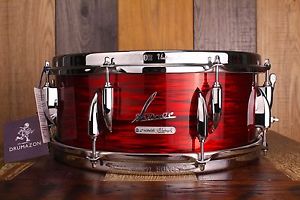 SONOR VINTAGE 14 X 5.75 BEECH SNARE DRUM VINTAGE RED OYSTER