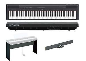 P-115B Digitalpiano in schwarz Bundle III mit Designständer und Pedaleinheit