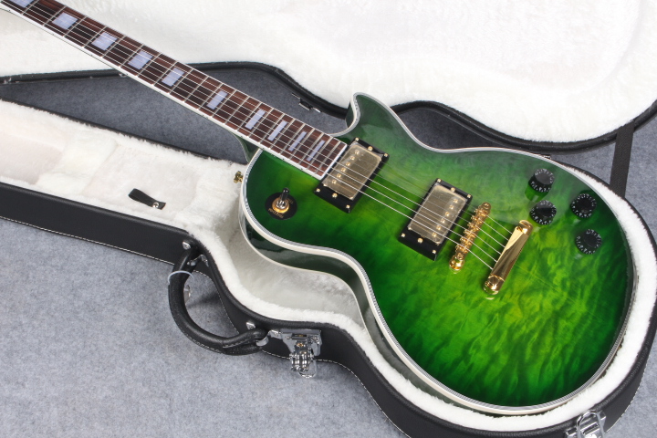 Green wave electric guitar best Lp custom top musical instrument maker free...