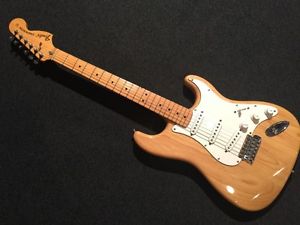 Used Fender Japan Stratocaster ST72 Natural Sen Large Head Made in Japan 1989-90