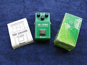 Vintage ts-808 tubescreamer guitar effects pedal with box & instruction sheet