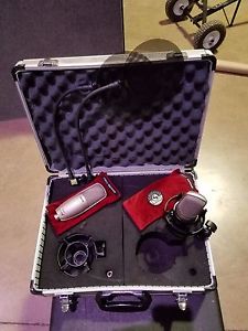 (2) Shure KSM27 Studio Condensers with Case and Pop Filters