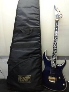 Used! ESP Japan -Edwards- Guitar E-CY-165CTM Black Aqua 27f Seymour Duncan