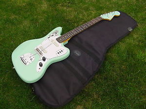 Squier By Fender Jaguar Vintage Modified 2012 Surf Green Matching Headstock CASE