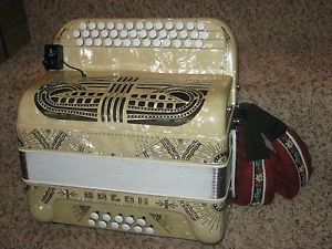 Baloh 3 Row Diatonic Slovenian Style Button Box Accordion C,F,Bb Nice, Very Rare