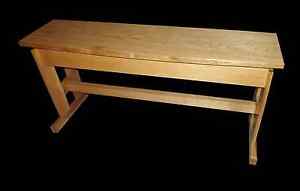 Höhenverstellbare Orgelbank aus Eichenholz in Orgelbauerqualität / Hauptwerk