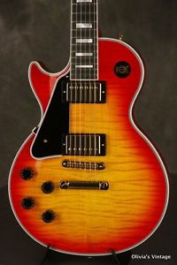 2013 Gibson Les Paul Custom Left-Handed Heritage Cherry Sunburst HIGHLY FLAMED!!