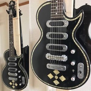 Excellent! ZEMAITIS C22SU 3S Black Pearl Diamond Guitar w/Hardcase