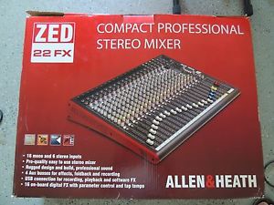 Allen and Heath Zed 22FX Mixer Great Condition