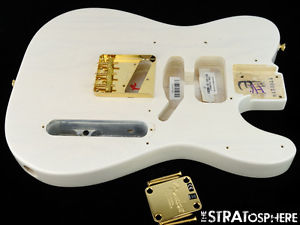 American SELECT Fender Light Ash Tele BODY & GOLD HARDWARE USA Telecaster Blonde