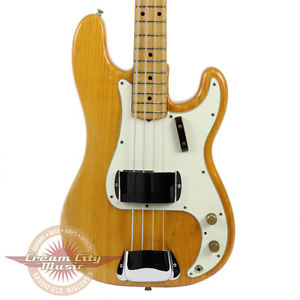 VINTAGE 1973 FENDER PRECISION P BASS P-BASS ELECTRIC GUITAR NATURAL FINISH