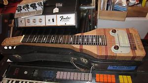 Vintage Circa 1954 McKinney Lap Steel Tolex w/ Orig Case Cool Look!