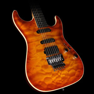 Suhr Standard Carve Top Electric Guitar Honey Burst with Trans Brown Back