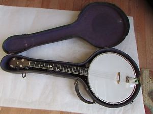 VEGA WHYTE LAYDIE Style R 4 String TENOR BANJO w/ CASE EARLY 1920's Fairbanks