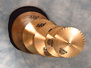 Sabian Box Set 4-Pack of AAX Natural Cymbals plus Bag - Brand New with Warranty!
