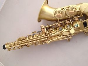Professional  Drawbench  U-Shape B Flat Brass Soprano Saxophone *