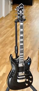 Hagstrom Pat Smear Signature Electric Guitar  Gloss Black - Free World Shipping!