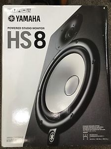 1 PAIR YAMAHA HS8 STUDIO MONITORS NEW IN BOX UN-USED FACTORY SEALED