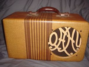 VERY RARE 1943 Oahu 397K TWEED Tube Guitar Amplifier 100% ORIGINAL w COVER Works