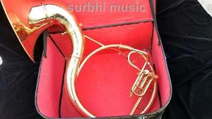Sousaphone 22" Gold Lacquer made of Pure Brass With Free Mouth Pc.& Case Box