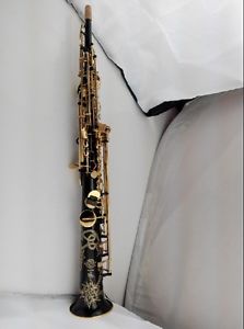 Professional Gold Lacquer Straight B Flat Brass Soprano Saxophone *