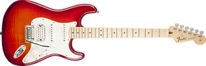 FENDER - STRATOCASTER Deluxe HSS PLUS TOP, iOS, Cherry burst
