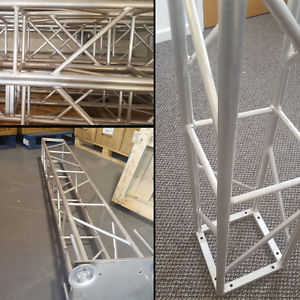 Complete Aluminium Stage Truss Rigging 4m High 7x7x7x7m Span Free Standing