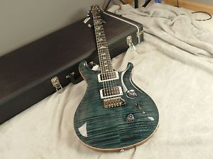 PRS Custom 24, 10 Top W/Solid RW Neck, Ebony FB - Slate Blue - Unplayed!