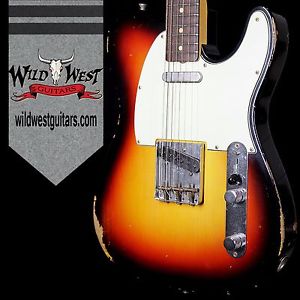 Fender Custom Shop 1963 Telecaster Relic Rosewood Fret Board 3-Tone Sunburst