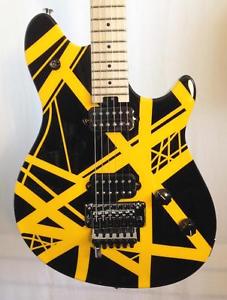 EVH Wolfgang Special Maple Fretboard Black with Yellow Stripes Electric Guitar