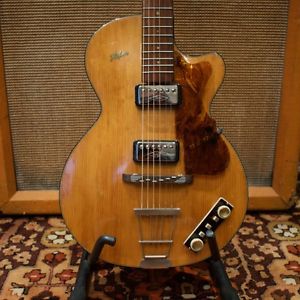 Vintage 1959 Hofner Club 50 Natural Blonde Selmer London Guitar w/ Strap 4.2lbs