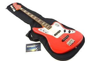 2007 Fender Jaguar Electric Bass Guitar - Hot Rod Red w/ Gig Bag - Active