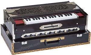 HOME DECOR EDH Harmonium 3 Reeds, 11 Scale Changer,11 Stop Dark Mahogany