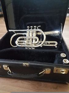 Getzen 3850 custom series cornet silver