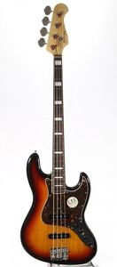 HISTORY LH-BJ4 3-Tone Sunburst Brown Electric bass w/ Hard case Right hand