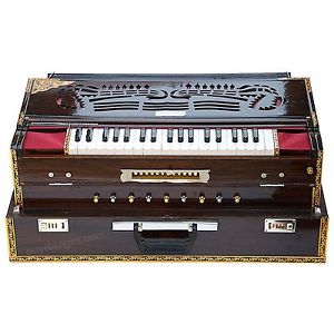 HOME DECOR EDH Harmonium Folding Harmonium 13 Scale Changer Walnut Color