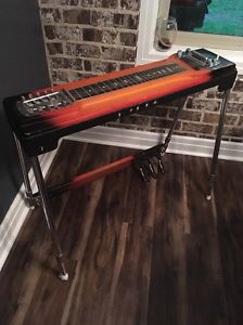 Vintage 1964 Fender Model 800 Sunburst 10-String 3-Pedal Steel Guitar With Case