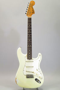 FENDER  USA1970 Stratocaster Refinish White Vintage E-Guitar Free Shipping