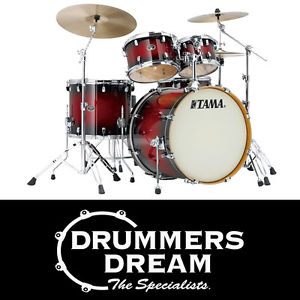 TAMA Silverstar 5 Piece Drum Kit with Hardware in Transparent Red Burst Finish