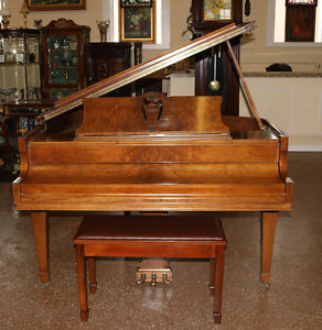 Gorgeous Restored Circassian Walnut Knabe Baby Grand Piano C1940s MINT!